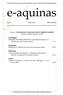 Revista electrónica mensual del Instituto Santo Tomás (Fundación Balmesiana) e-aquinas. Año 5 Enero 2007 ISSN 1695-6362