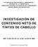 INVESTIGACIÓN DE CONTENIDO NETO DE TINTES DE CABELLO