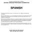 SECOND LANGUAGE PROF. SPANISH SECOND LANGUAGE PROFICIENCY EXAMINATION SPANISH