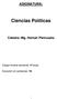 ASIGNATURA: Ciencias Políticas Cátedra: Mg. Hernán Pietruszka
