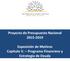 Proyecto de Presupuesto Nacional 2015-2019. Exposición de Motivos Capítulo V. Programa Financiero y Estrategia de Deuda
