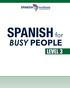 SPANISH BUSY PEOPLE. for LEVEL 3