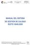 MANUAL DEL SISTEMA DE GESTION DE CALIDAD ISO/TS 16949:2009