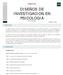 DISEÑOS DE INVESTIGACION EN PSICOLOGIA