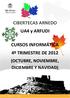 CIBERTECAS ARNEDO UA4 y ARFUDI CURSOS INFORMÁTICA 4º TRIMESTRE DE 2012 (OCTUBRE, NOVIEMBRE, DICIEMBRE Y NAVIDAD)