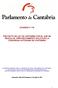 DOSSIER nº 115 PROYECTO DE LEY DE CANTABRIA POR EL QUE SE REGULA EL APROVECHAMIENTO EÓLICO EN LA COMUNIDAD AUTÓNOMA DE CANTABRIA