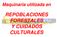 Maquinaria utilizada en REPOBLACIONES FORESTALES Y CUIDADOS CULTURALES