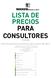 LISTA DE PRECIOS PARA CONSULTORES