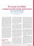 El cuerpo nos habla: evaluación del estado nutricional