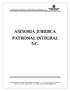 ASESORIA JURIDICA PATRONAL INTEGRAL S.C.