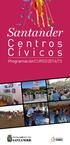 Santander. Centros Cívicos. Programación CURSO 2014/15