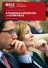 XI PROGRAMA DE LIDERAZGO PARA LA GESTIÓN PÚBLICA