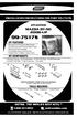 INSTALLATION INSTRUCTIONS FOR PART 99-7517S APPLICATIONS MAZDA BT-50 2006-UP