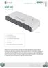 NGP 822. FXS, FXO y GSM. Vista frontal. 4 ó 8 extensiones. 0, 1 ó 2 interfaces móviles. 0, 1 ó 2 interfaces de líneas lógicas. Automación y seguridad