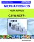 Omron Electronics Iberia, S.A. UNIDAD DE APLICACIONES MECHATRONICS GUÍA RÁPIDA CJ1W-NCF71