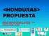 <HONDURAS> PROPUESTA MAPEO PARA MEJORAR EL ACCESO Y LA COBERTURA DE PROGRAMAS PARA POBLACIONES CLAVE