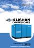ENGINEERING THE FUTURE KAISHAN COMPRESORES SKY 100-D KAISHAN COMPRESORES COMPRESORES DE TORNILLOS. Serie SKY-D Transmisión por Acoplamiento Directo