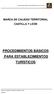PROCEDIMIENTOS BÁSICOS PARA ESTABLECIMIENTOS TURÍSTICOS