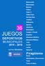 36 JUEGOS DEPORTIVOS MUNICIPALES 2015 2016