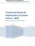 Proyecto de Manual de Organización y Funciones Interno MOFI