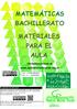 MATEMÁTICAS BACHILLERATO MATERIALES PARA EL AULA