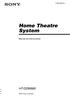 2-898-635-31(1) Home Theatre System. Manual de instrucciones HT-DDW885. 2007 Sony Corporation