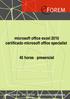 microsoft office excel 2010 certificado microsoft office specialist 45 horas presencial
