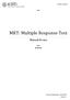 MRT: Multiple Response Test