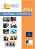 ÍNDICE MEMORIA DEPORTIVA
