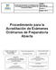 Procedimiento para la Acreditación de Exámenes Ordinarios de Preparatoria Abierta
