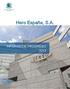 Hero España, S.A. INFORME DE PROGRESO 2013. Informe de Progreso 1