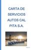 CARTA DE SERVICIOS AUTOS CAL PITA S.A.