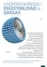 Lisofosfolípidos y digestibilidad de grasas