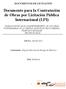 Documento para la Contratación de Obras por Licitación Pública Internacional (LPI)