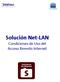 Solución Net-LAN. Condiciones de Uso del Acceso Remoto Internet