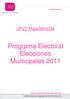Programa Electoral Elecciones Municipales 2011