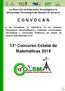C O N V O C A N. 13 Concurso Estatal de Matemáticas 2015