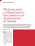 Modernización y Administración Electrónica en el Ayuntamiento de Madrid