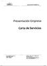 Carta de Servicios. Presentación Empresa. ttt. Ayuda Familiar Castellón S.L.