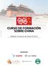 CURSO DE FORMACIÓN SOBRE CHINA