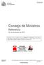 Consejo de Ministros. Referencia. 28 de diciembre de 2012 MINISTERIO DE LA PRESIDENCIA. sec@mpr.es. www.lamoncloa.gob.es