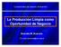 La Producción Limpia como Oportunidad de Negocio