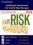 Certificación Internacional ISO 31000 Risk Manager