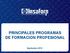 PRINCIPALES PROGRAMAS DE FORMACION PROFESIONAL