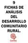 9 FICHAS DE ANÁLISIS DEL DESARROLLO COMUNITARIO RURAL.