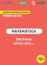 REFUERZO ESCOLAR SESIÓN DE REFUERZO ESCOLAR PRIMER GRADO MATEMÁTICA. Decimos cómo son... NÚMERO DE SESIÓN