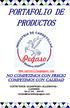 PORTAFOLIO DE PRODUCTOS