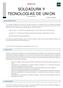 SOLDADURA Y TECNOLOGIAS DE UNION