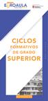 CICLOS SUPERIOR FORMATIVOS DE GRADO. www.euroaula.com