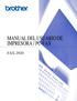 MANUAL DEL USUARIO DE IMPRESORA / PC-FAX FAX-2920